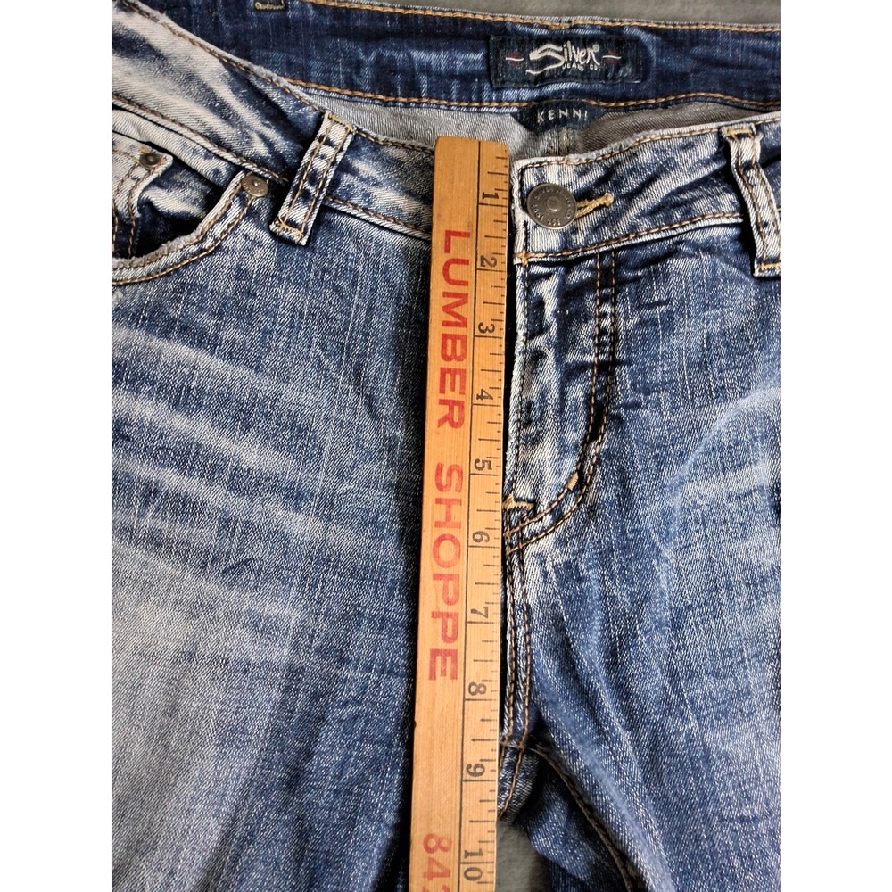 Silver Jeans Co Kenni Mid Rise Distressed Boyfriend Jeans W31 L27 L27158SCS346 - Picture 4 of 10